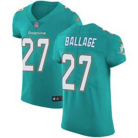 Kalen Ballage Miami Dolphins men Elite Aqua Team Color Vapor Untouchable Nike Jersey Green
